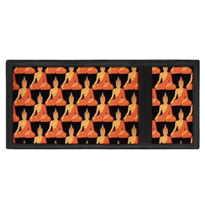 Gautama Buddha Pattern Print Trifold Wallet