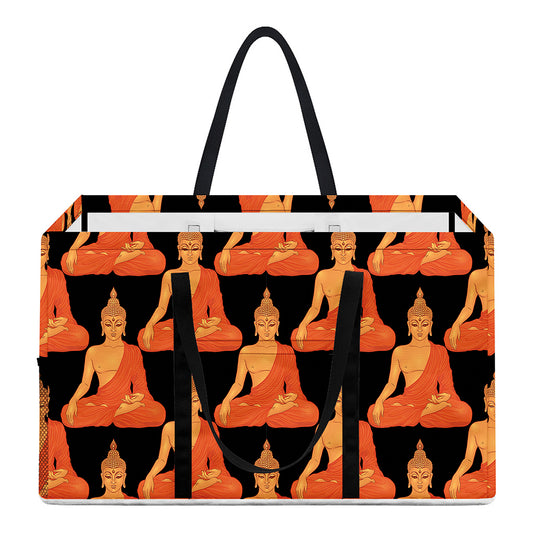 Gautama Buddha Pattern Print Utility Tote Bag