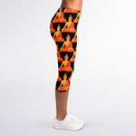 Gautama Buddha Pattern Print Women's Capri Leggings