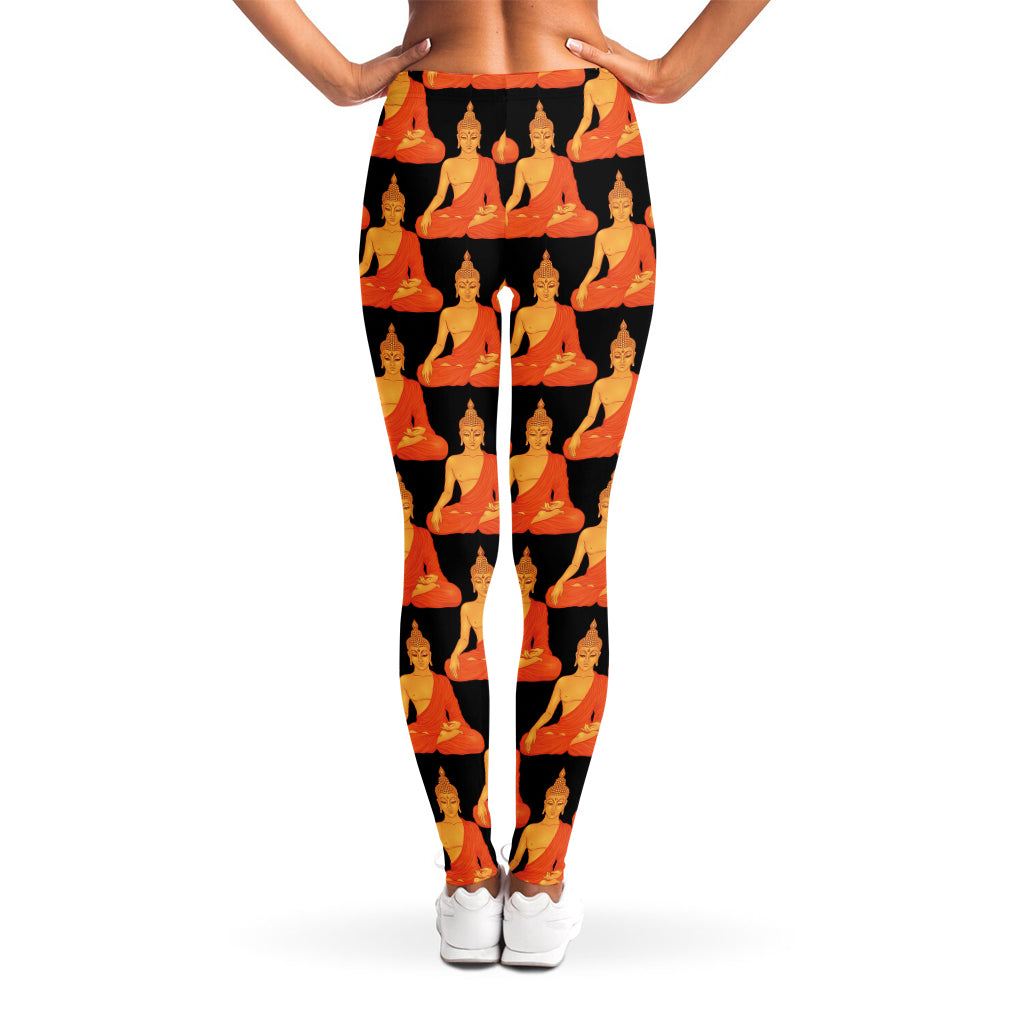 Gautama Buddha Pattern Print Women's Leggings