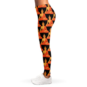 Gautama Buddha Pattern Print Women's Leggings