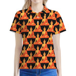 Gautama Buddha Pattern Print Women's Polo Shirt