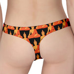 Gautama Buddha Pattern Print Women's Thong