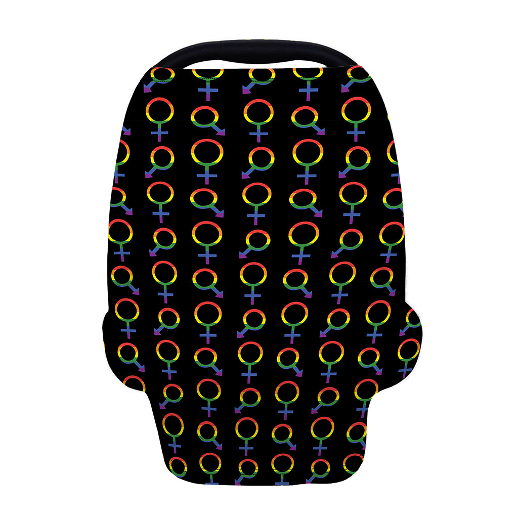 Gay Pride Gender Symbol Pattern Print Baby Seat Cover