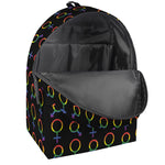 Gay Pride Gender Symbol Pattern Print Backpack