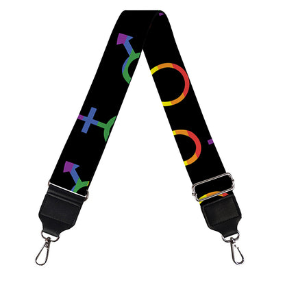 Gay Pride Gender Symbol Pattern Print Bag Strap