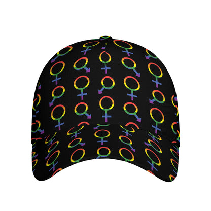 Gay Pride Gender Symbol Pattern Print Baseball Cap