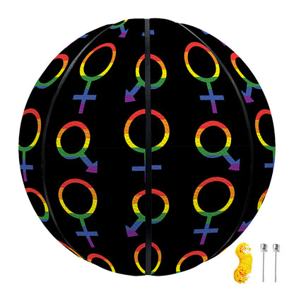 Gay Pride Gender Symbol Pattern Print Basketball