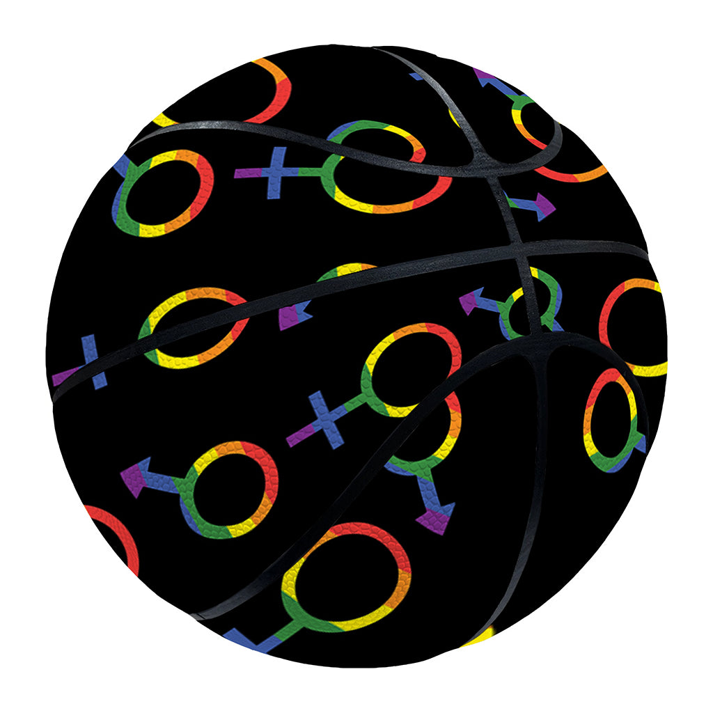 Gay Pride Gender Symbol Pattern Print Basketball