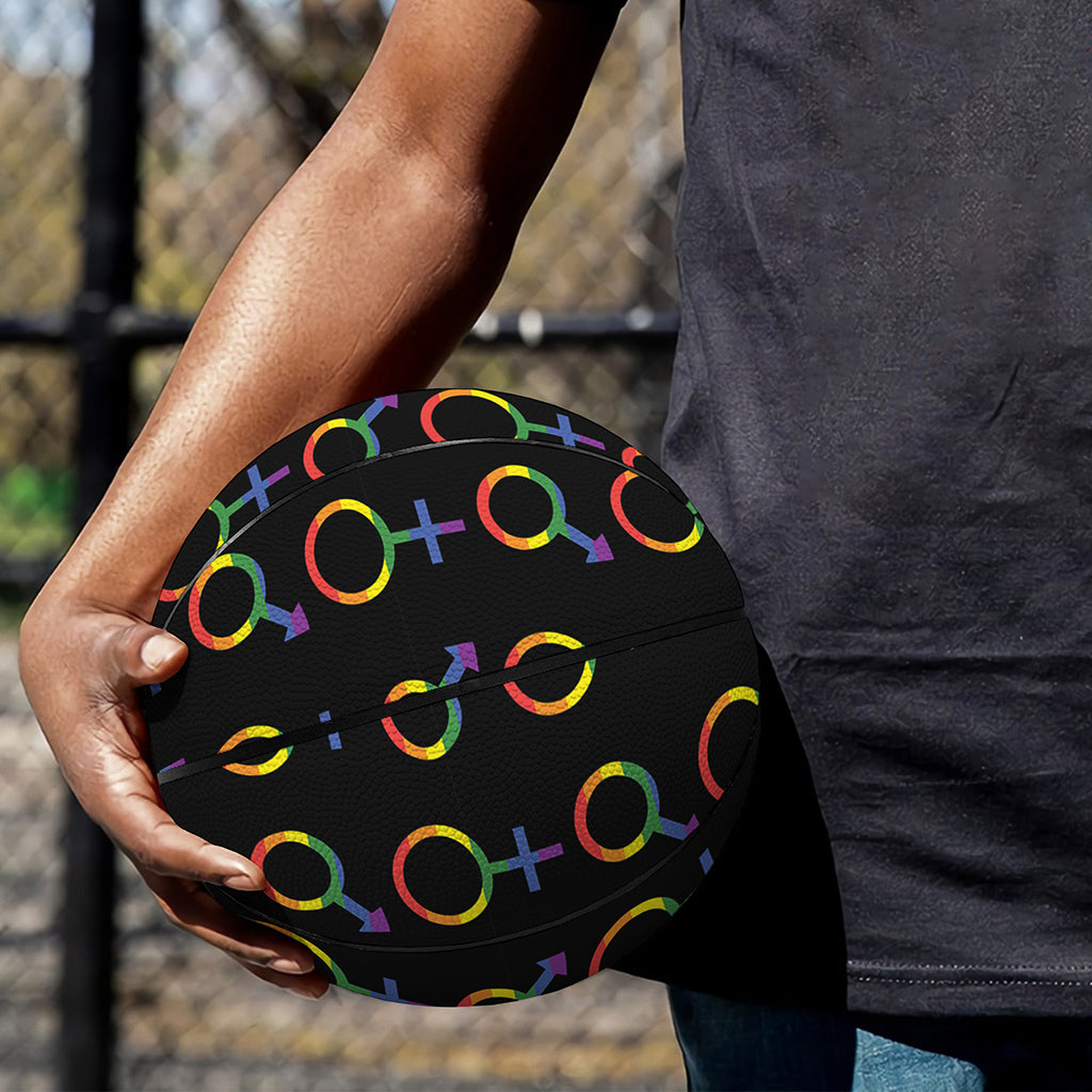 Gay Pride Gender Symbol Pattern Print Basketball