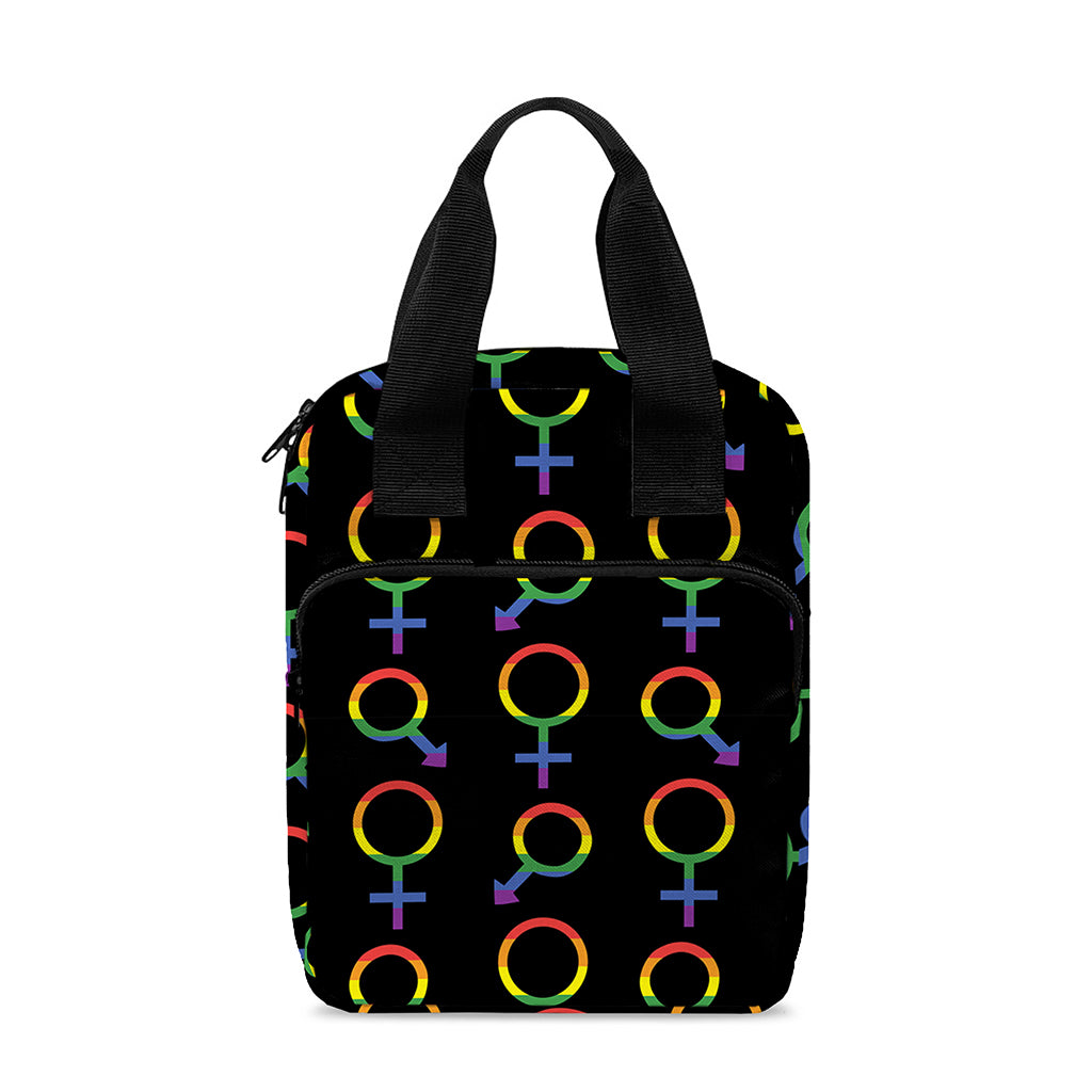 Gay Pride Gender Symbol Pattern Print Bible Tote Bag