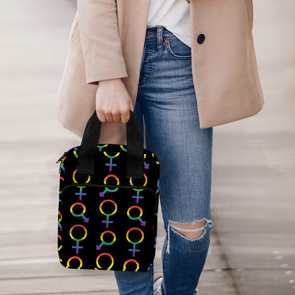 Gay Pride Gender Symbol Pattern Print Bible Tote Bag