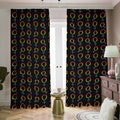 Gay Pride Gender Symbol Pattern Print Dimout Pencil Pleat Curtains