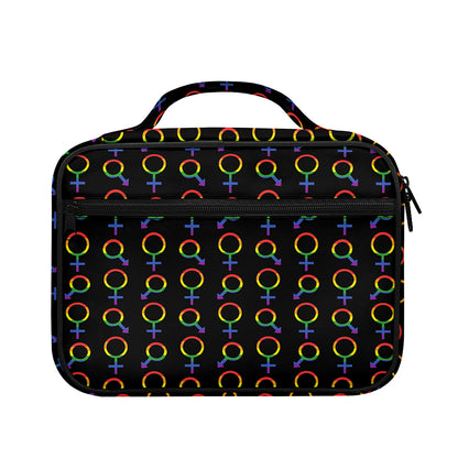 Gay Pride Gender Symbol Pattern Print Briefcase Bible Bag