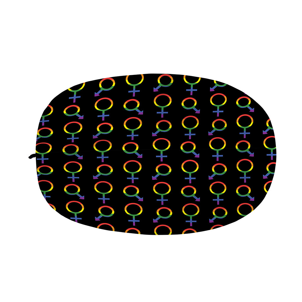 Gay Pride Gender Symbol Pattern Print Car Side Mirror Covers