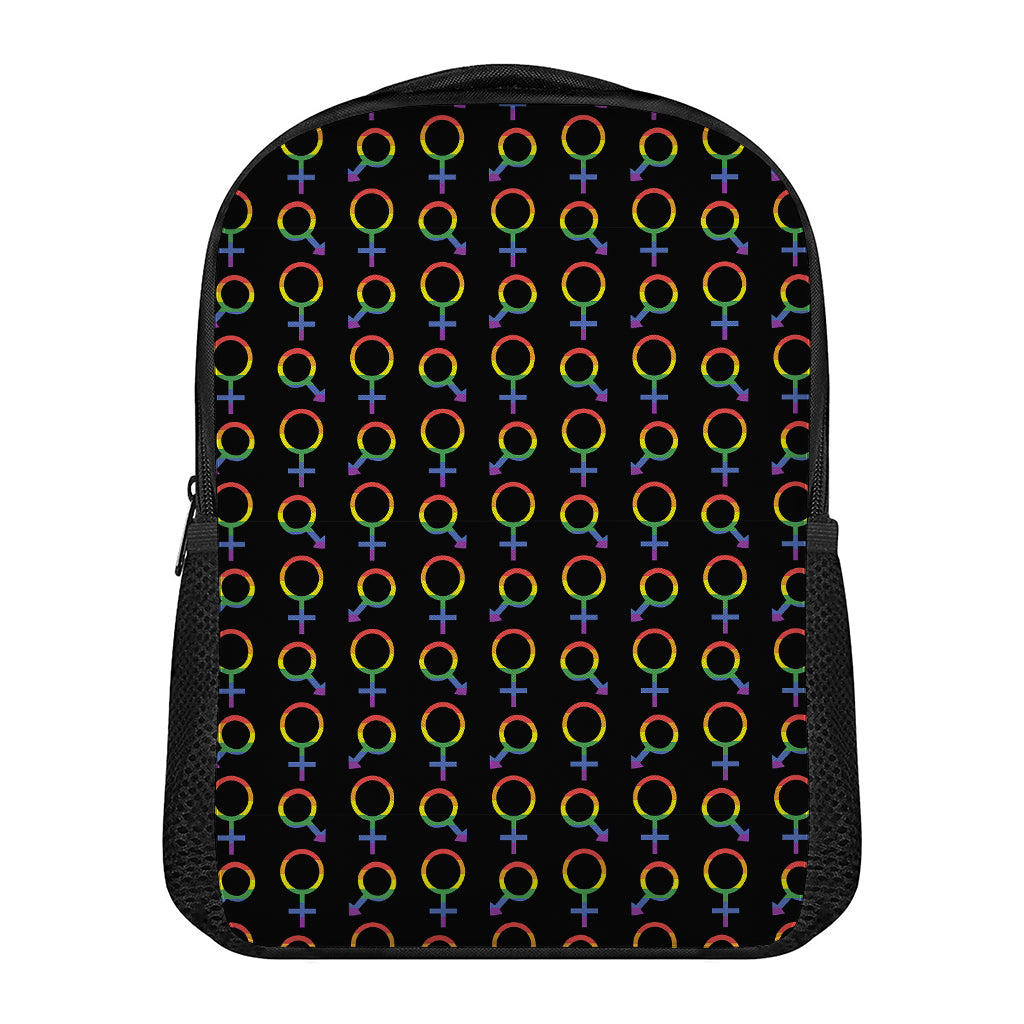 Gay Pride Gender Symbol Pattern Print Casual Backpack