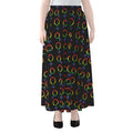 Gay Pride Gender Symbol Pattern Print Chiffon Maxi Skirt