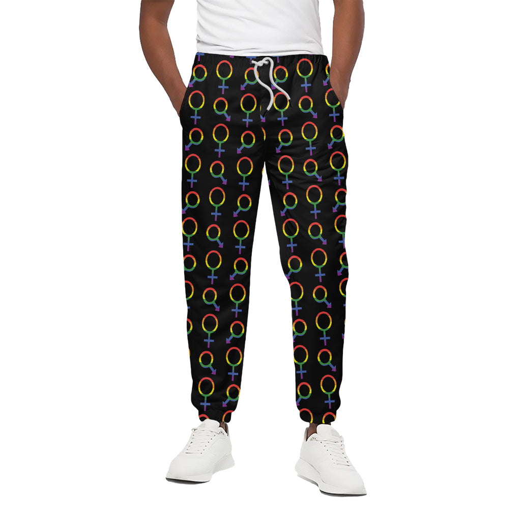 Gay Pride Gender Symbol Pattern Print Cotton Pants