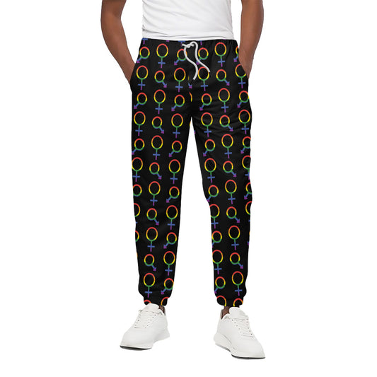 Gay Pride Gender Symbol Pattern Print Cotton Pants