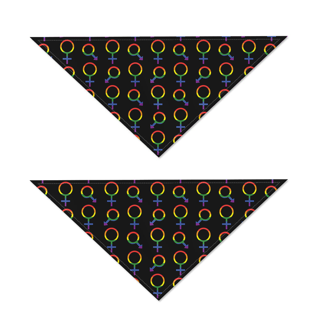 Gay Pride Gender Symbol Pattern Print Dog Bandana