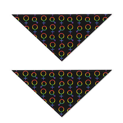 Gay Pride Gender Symbol Pattern Print Dog Bandana