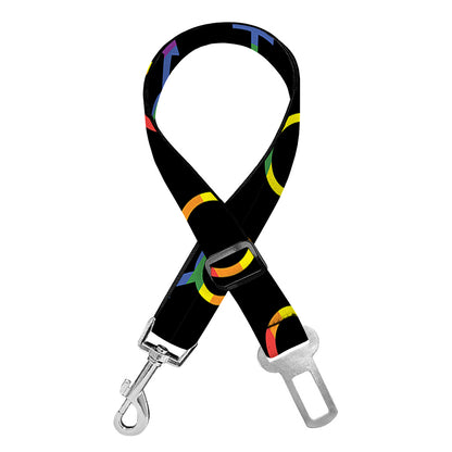 Gay Pride Gender Symbol Pattern Print Dog Seat Belt