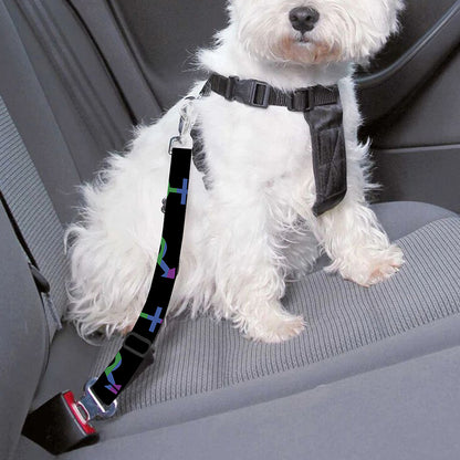 Gay Pride Gender Symbol Pattern Print Dog Seat Belt