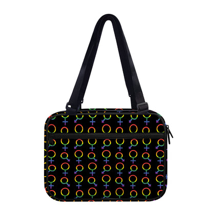 Gay Pride Gender Symbol Pattern Print Double Strap Bible Bag