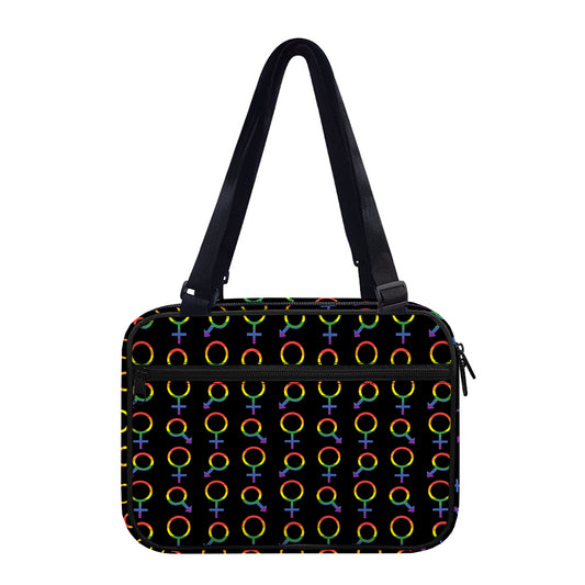 Gay Pride Gender Symbol Pattern Print Double Strap Bible Bag