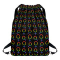 Gay Pride Gender Symbol Pattern Print Drawstring Backpack