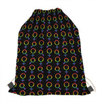 Gay Pride Gender Symbol Pattern Print Drawstring Bag