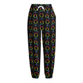 Gay Pride Gender Symbol Pattern Print Fleece Lined Knit Pants