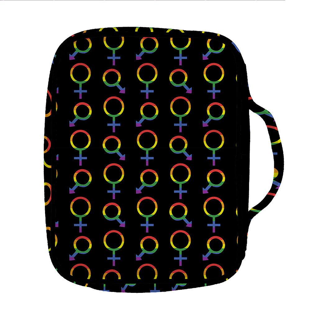 Gay Pride Gender Symbol Pattern Print Front Pocket Bible Bag