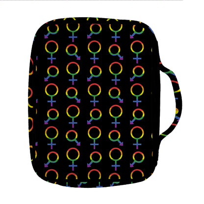 Gay Pride Gender Symbol Pattern Print Front Pocket Bible Bag