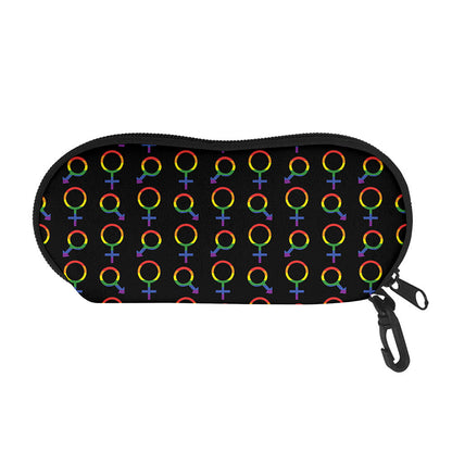 Gay Pride Gender Symbol Pattern Print Glasses Case