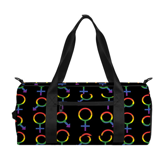 Gay Pride Gender Symbol Pattern Print Gym Bag