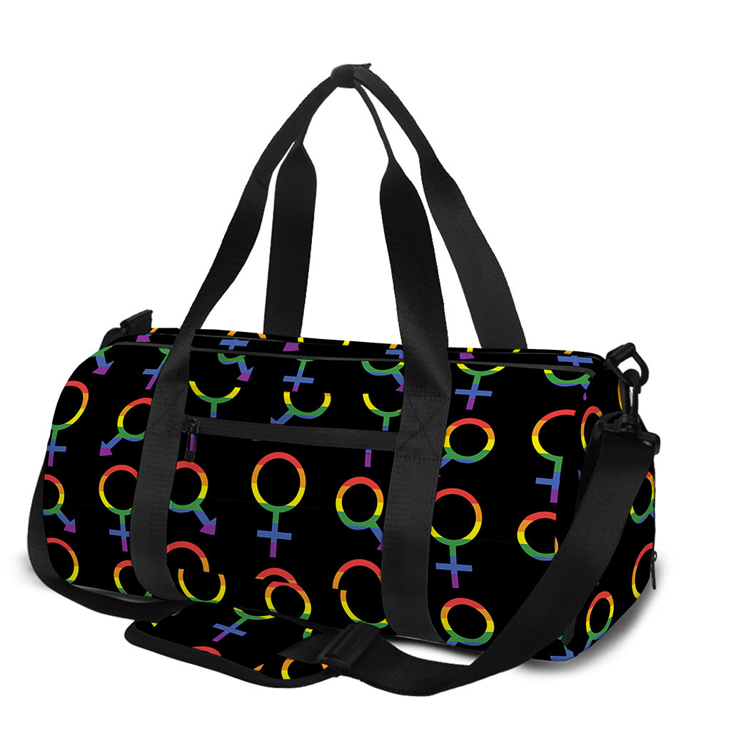 Gay Pride Gender Symbol Pattern Print Gym Bag