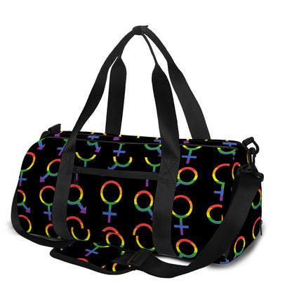 Gay Pride Gender Symbol Pattern Print Gym Bag