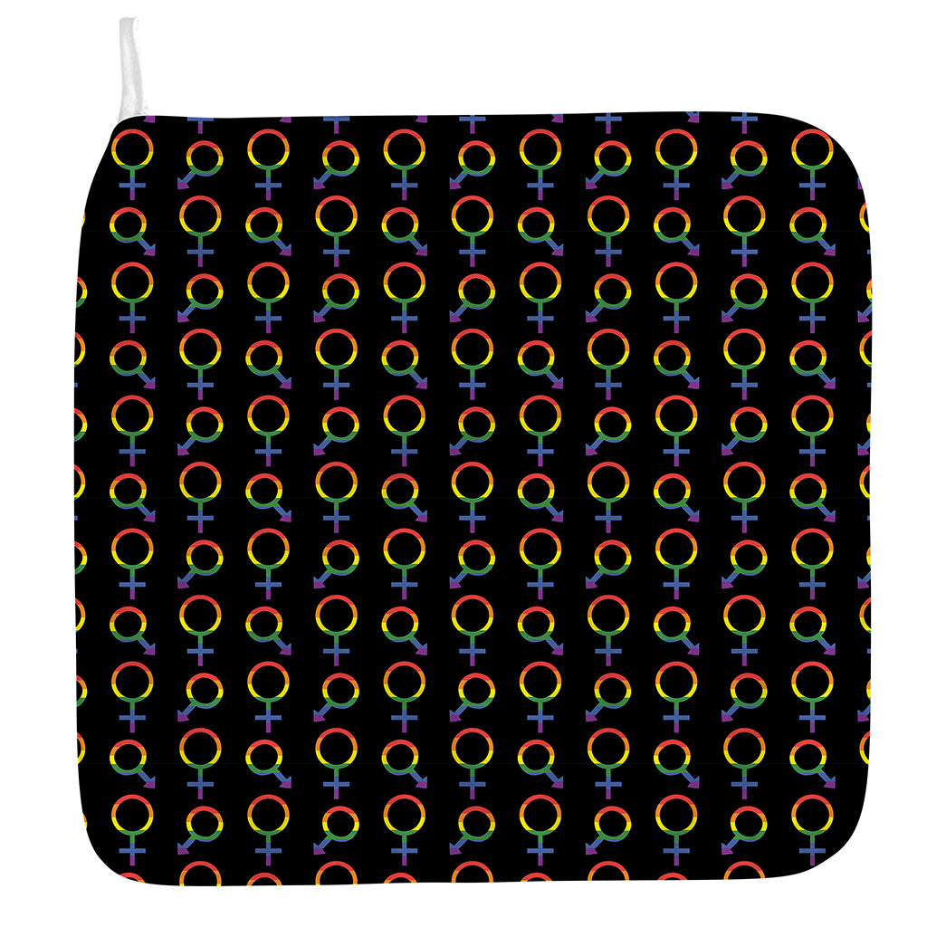 Gay Pride Gender Symbol Pattern Print Hand Towel