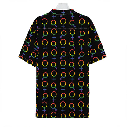 Gay Pride Gender Symbol Pattern Print Hawaiian Shirt