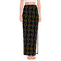 Gay Pride Gender Symbol Pattern Print High Slit Maxi Skirt