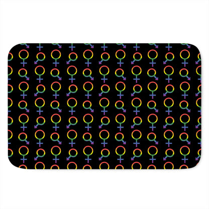 Gay Pride Gender Symbol Pattern Print Indoor Door Mat