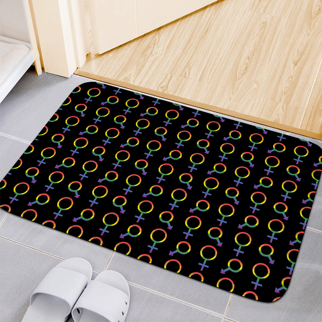 Gay Pride Gender Symbol Pattern Print Indoor Door Mat