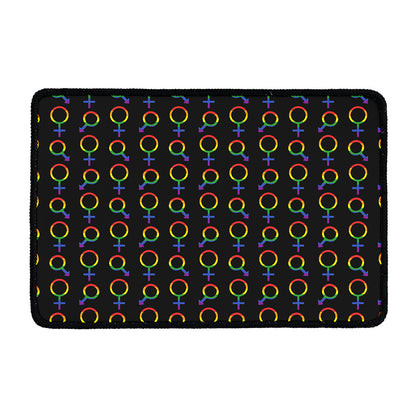 Gay Pride Gender Symbol Pattern Print Kitchen Mat