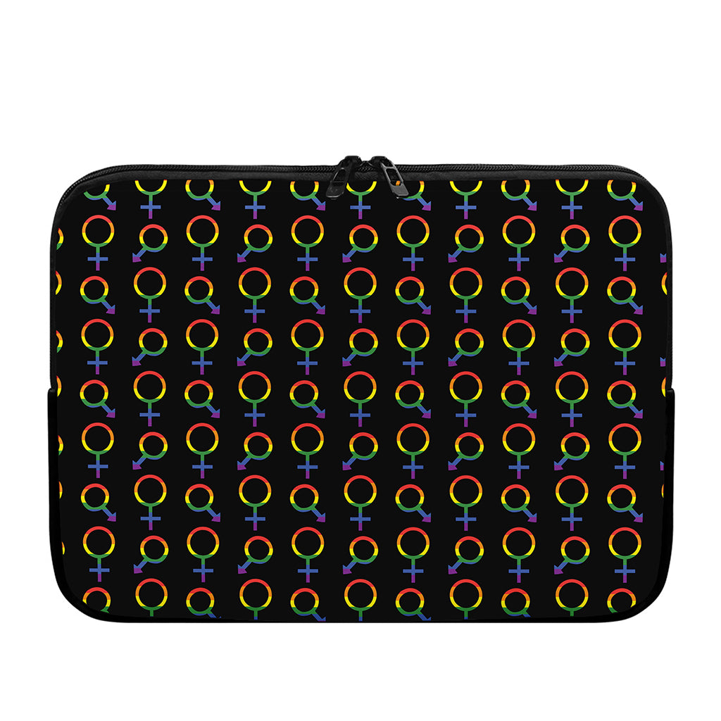 Gay Pride Gender Symbol Pattern Print Laptop Sleeve