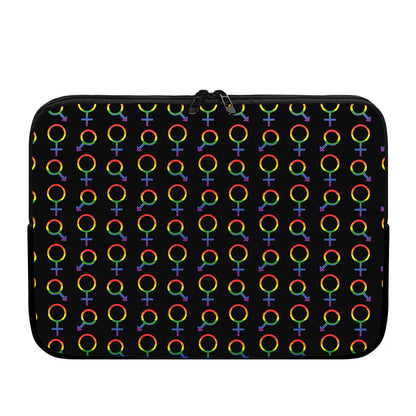 Gay Pride Gender Symbol Pattern Print Laptop Sleeve