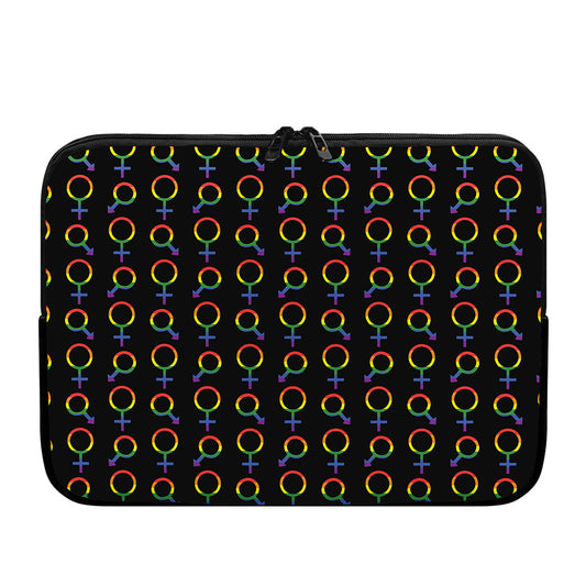 Gay Pride Gender Symbol Pattern Print Laptop Sleeve