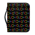 Gay Pride Gender Symbol Pattern Print Leather Bible Cover
