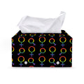 Gay Pride Gender Symbol Pattern Print Leather Tissue Box Cover