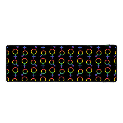 Gay Pride Gender Symbol Pattern Print Long Kitchen Mat